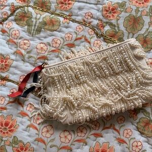 Clare V Pearl Beaded Estelle